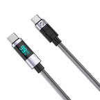 Orico LDC2C USB-C - USB-C PD 100 W kabelis su LED ekranu 480 Mb/s 2 m - 2 vnt. - juodas -- Cell phone cables