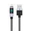 Orico LDA2L USB-A į Lightning kabelis 12W su LED ekranu 0,5m - juodas ir sidabrinis -- Cell phone cables