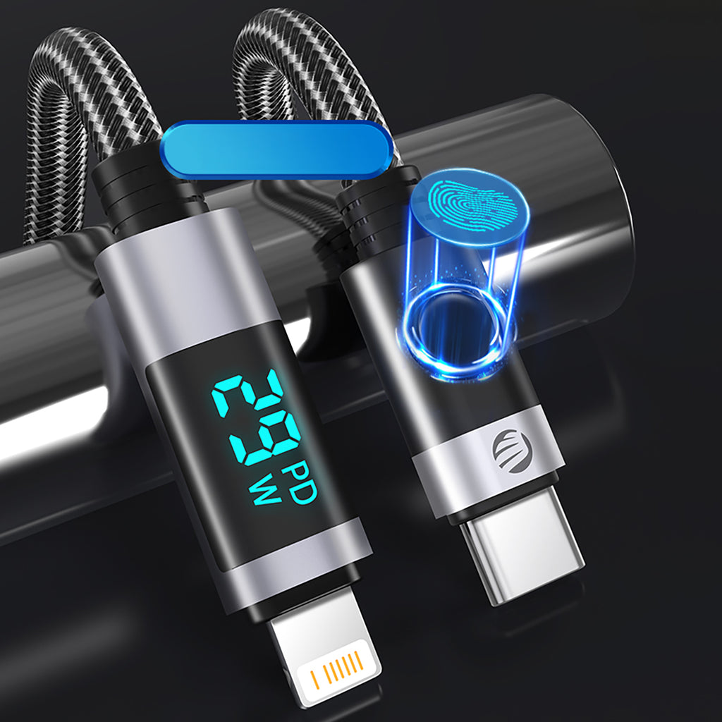 Orico LDA2L USB-A į Lightning kabelis 12W su LED ekranu 0,5m - juodas ir sidabrinis -- Cell phone cables
