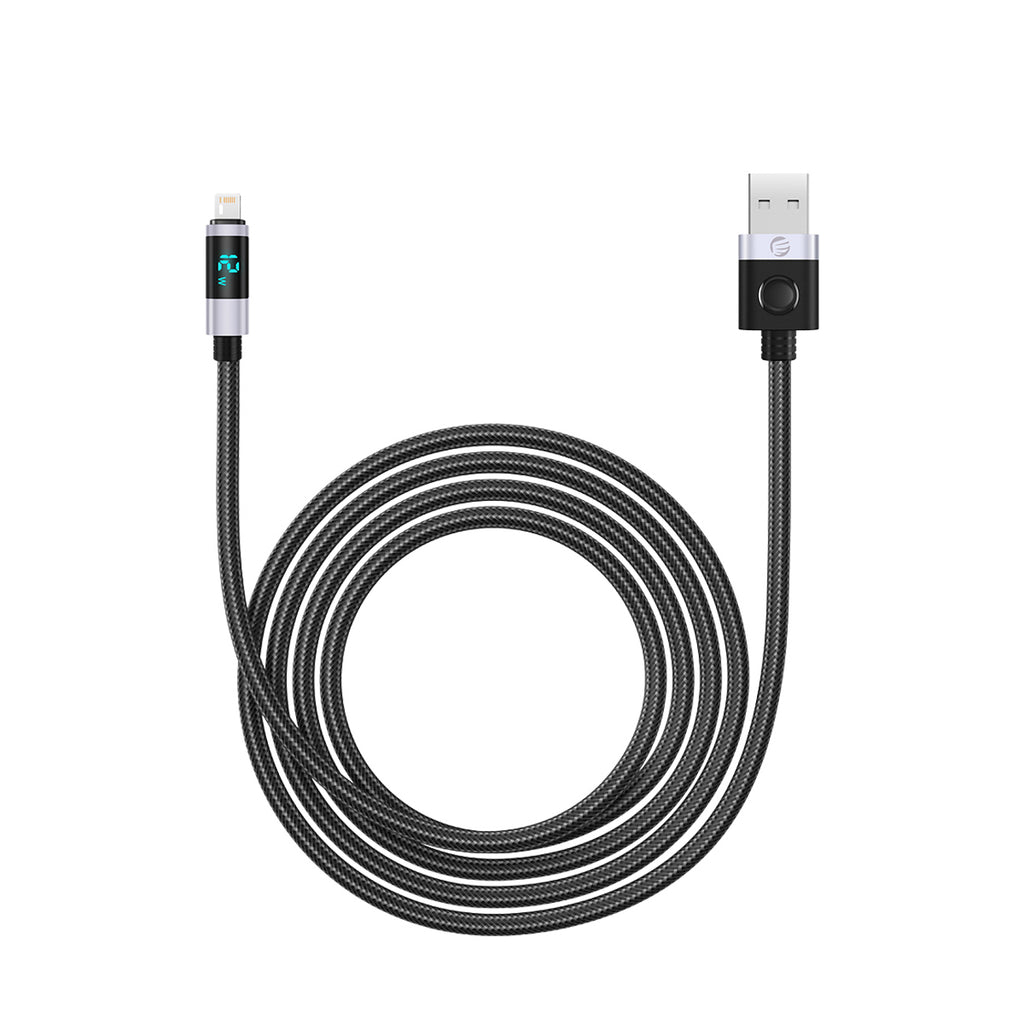 Orico LDA2L USB-A į Lightning kabelis 12W su LED ekranu 0,5m - juodas ir sidabrinis -- Cell phone cables