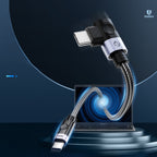 USB-C - USB-C kabelis Orico C2CW kampu PD 100 W 480 Mb/s 1 m - juodas -- Cell phone cables