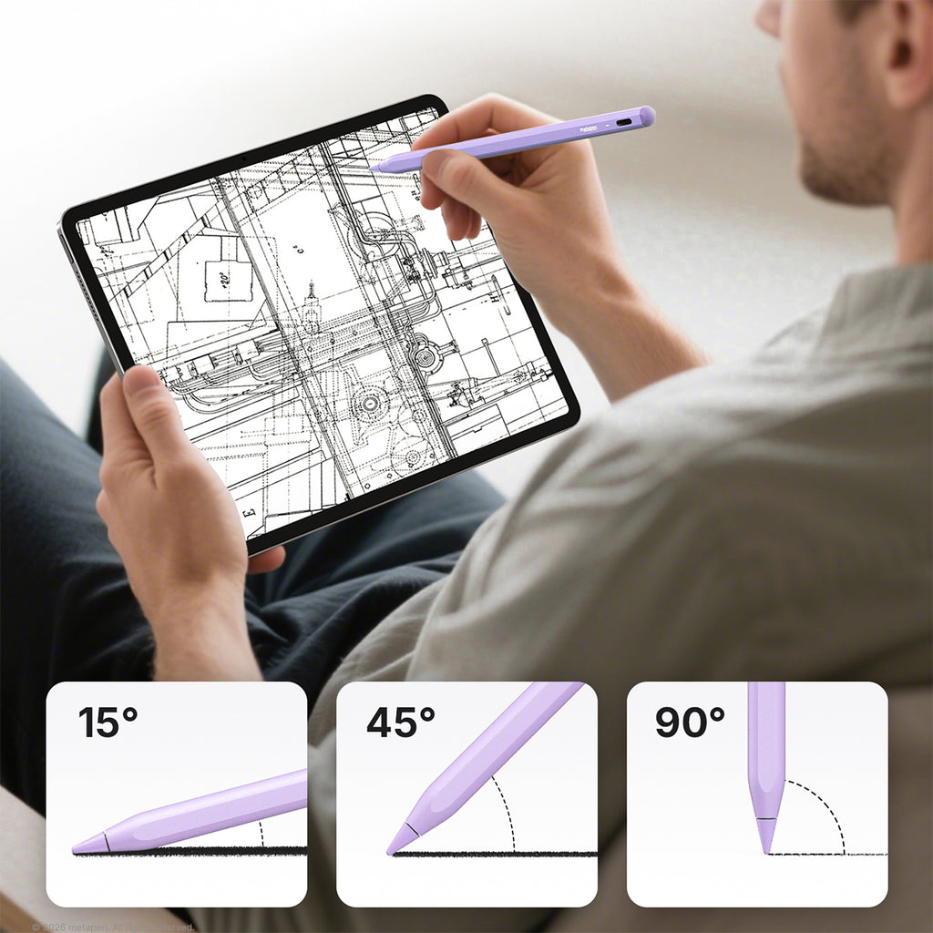 Metapen A8 aktyvus stiliaus Spausk iPad USB-C - Violetinis -- iPad