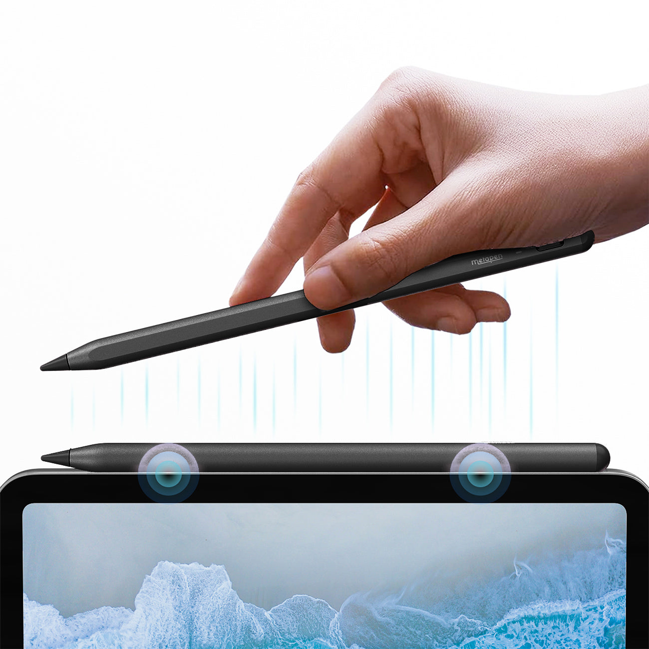 Metapen A8 Aktyvioji rašiklis iPad USB-C - Juoda -- iPad