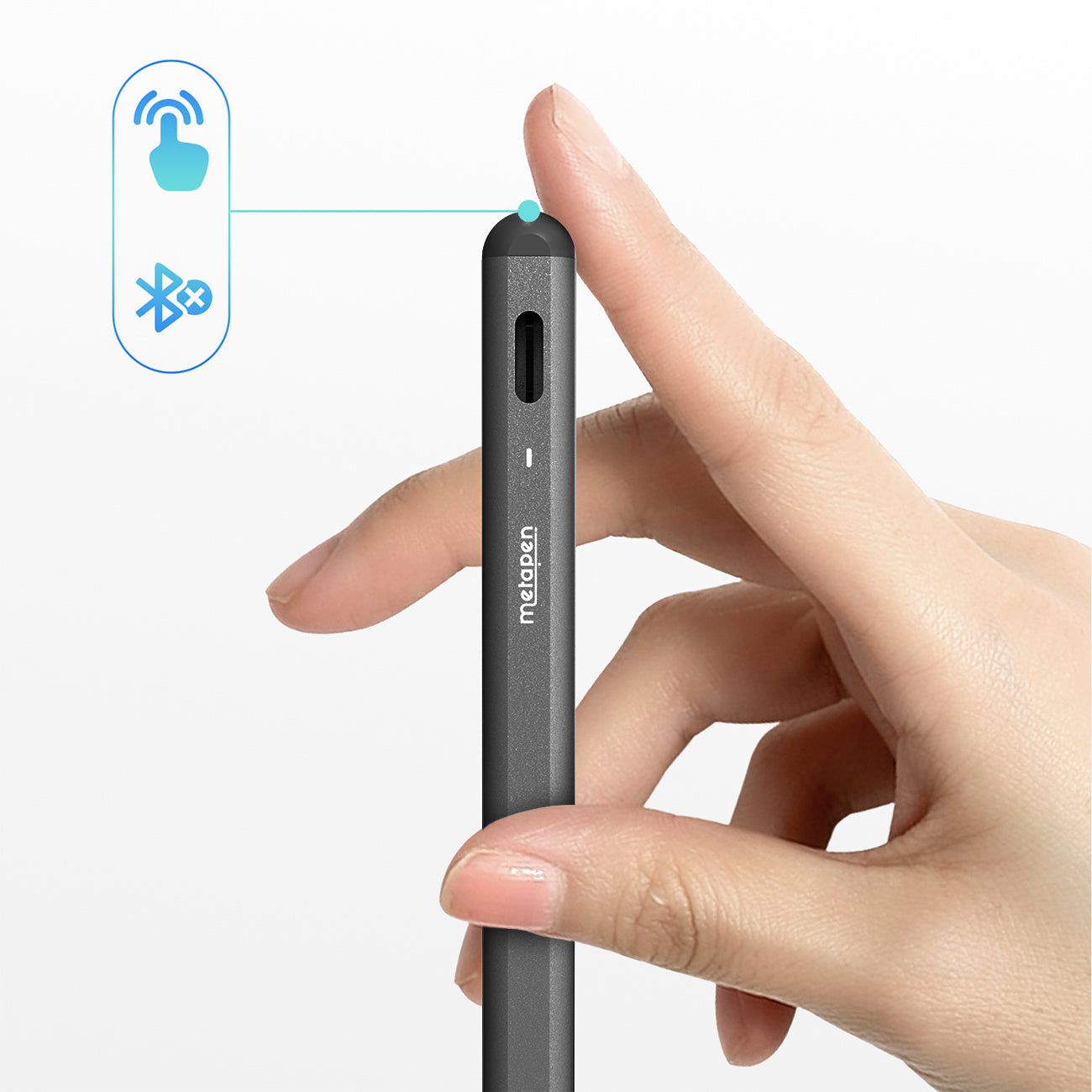 Metapen A8 Aktyvioji rašiklis iPad USB-C - Juoda -- iPad