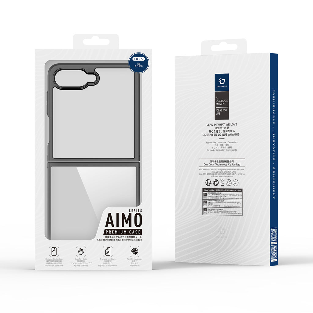 Dux Ducis Aimo dėklas, skirtas Samsung Galaxy Z Flip 8 - Juodas -- Samsung Galaxy Z Flip 8