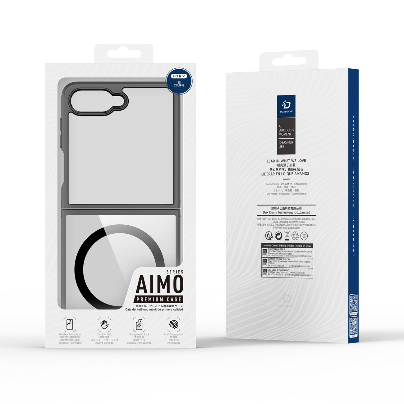 Dux Ducis Aimo Mag dėklas Samsung Galaxy Z Flip 8 suderinama su MagSafe - Juoda -- Samsung Galaxy Z Flip 8