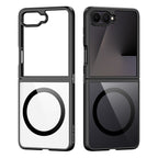 Dux Ducis Aimo Mag dėklas Samsung Galaxy Z Flip 8 suderinama su MagSafe - Juoda -- Samsung Galaxy Z Flip 8