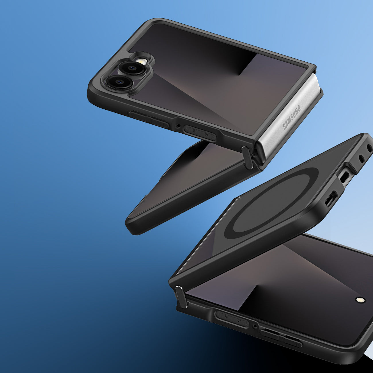 Dux Ducis Aimo Mag dėklas Samsung Galaxy Z Flip 8 suderinama su MagSafe - Juoda -- Samsung Galaxy Z Flip 8