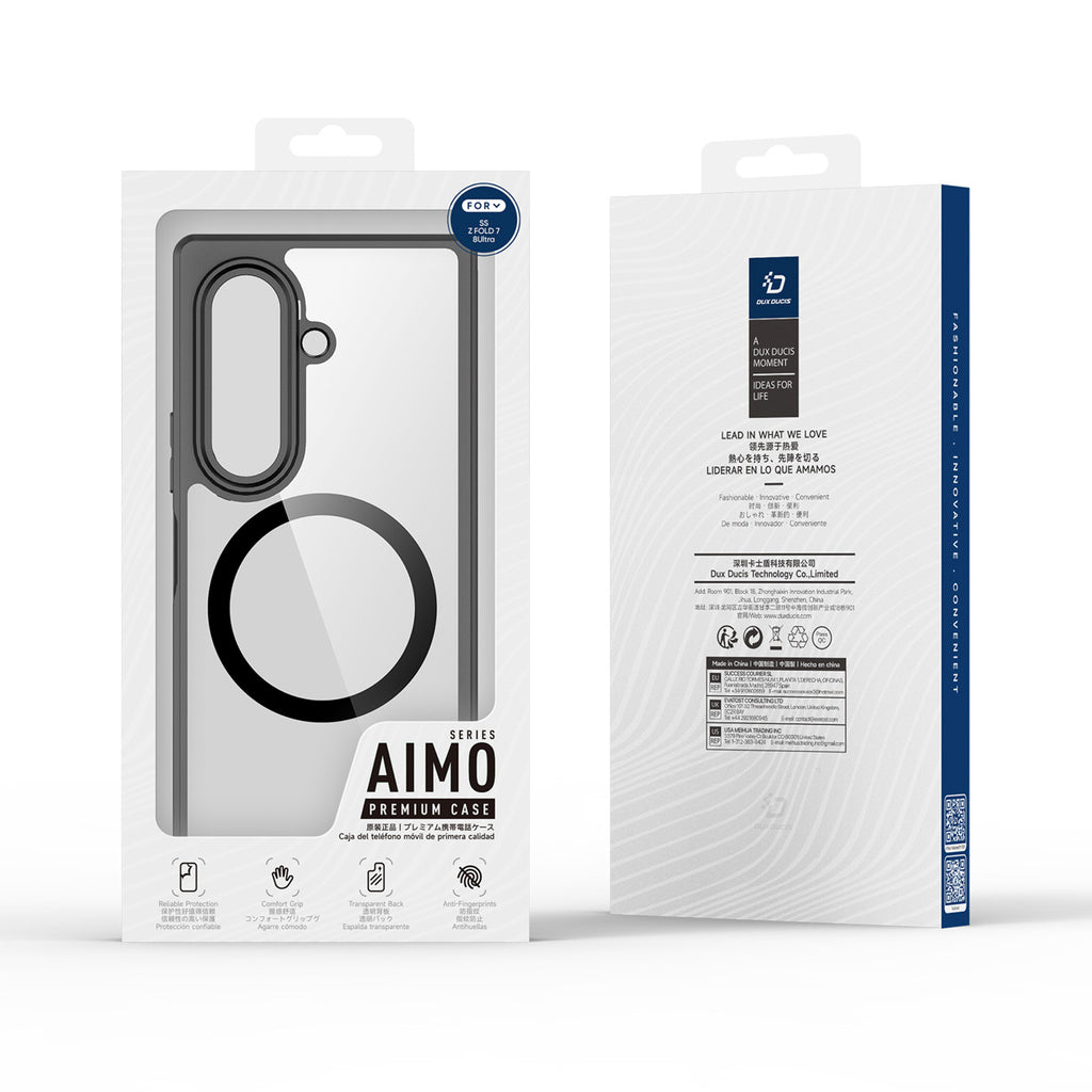 Dux Ducis Aimo Mag dėklas Samsung Galaxy Z Fold 8 suderinama su MagSafe - Juoda -- Samsung Galaxy Z Fold 8