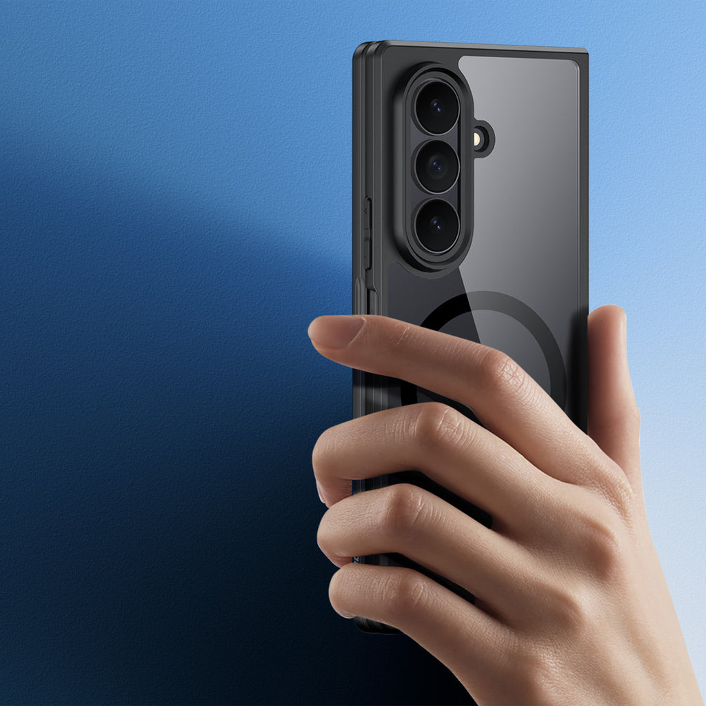 Dux Ducis Aimo Mag dėklas Samsung Galaxy Z Fold 8 suderinama su MagSafe - Juoda -- Samsung Galaxy Z Fold 8