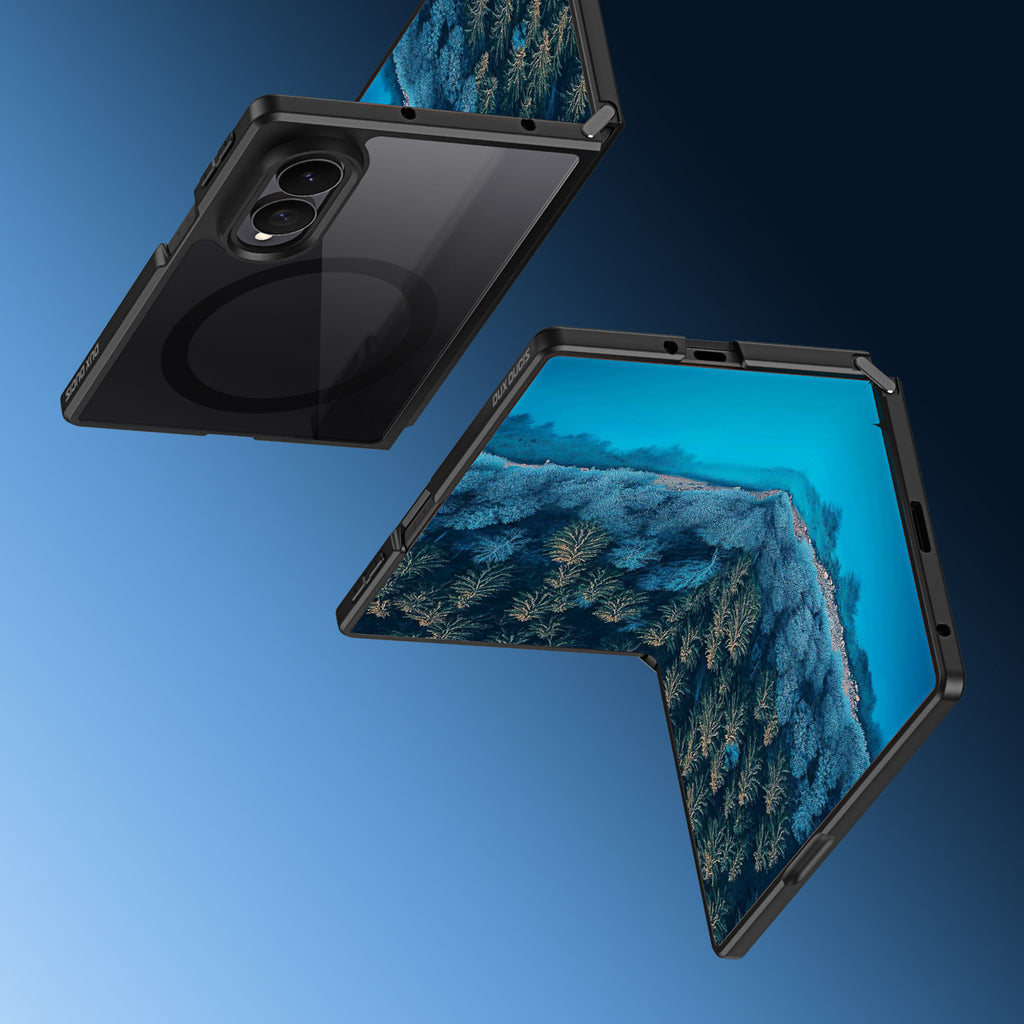 Dux Ducis Aimo Mag deklas Samsung Galaxy Z Fold 8 Wide, suderinamas su MagSafe - juodas -- Samsung Galaxy Z Fold 8
