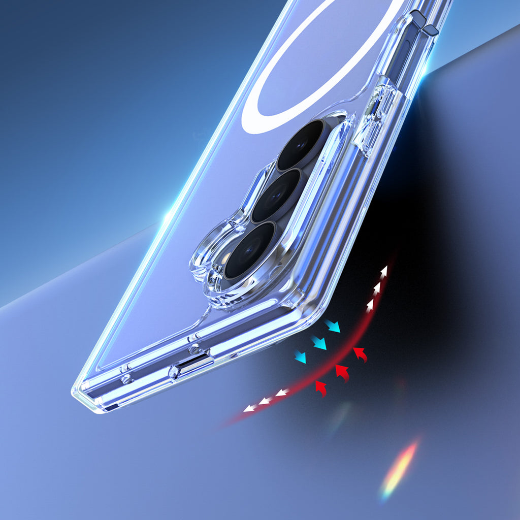 Dux Ducis Clin Mag dėklas Samsung Galaxy Z Fold 8 / Z Fold 7 suderinama su MagSafe - Skaidri -- Samsung Galaxy Z Fold 8 /...