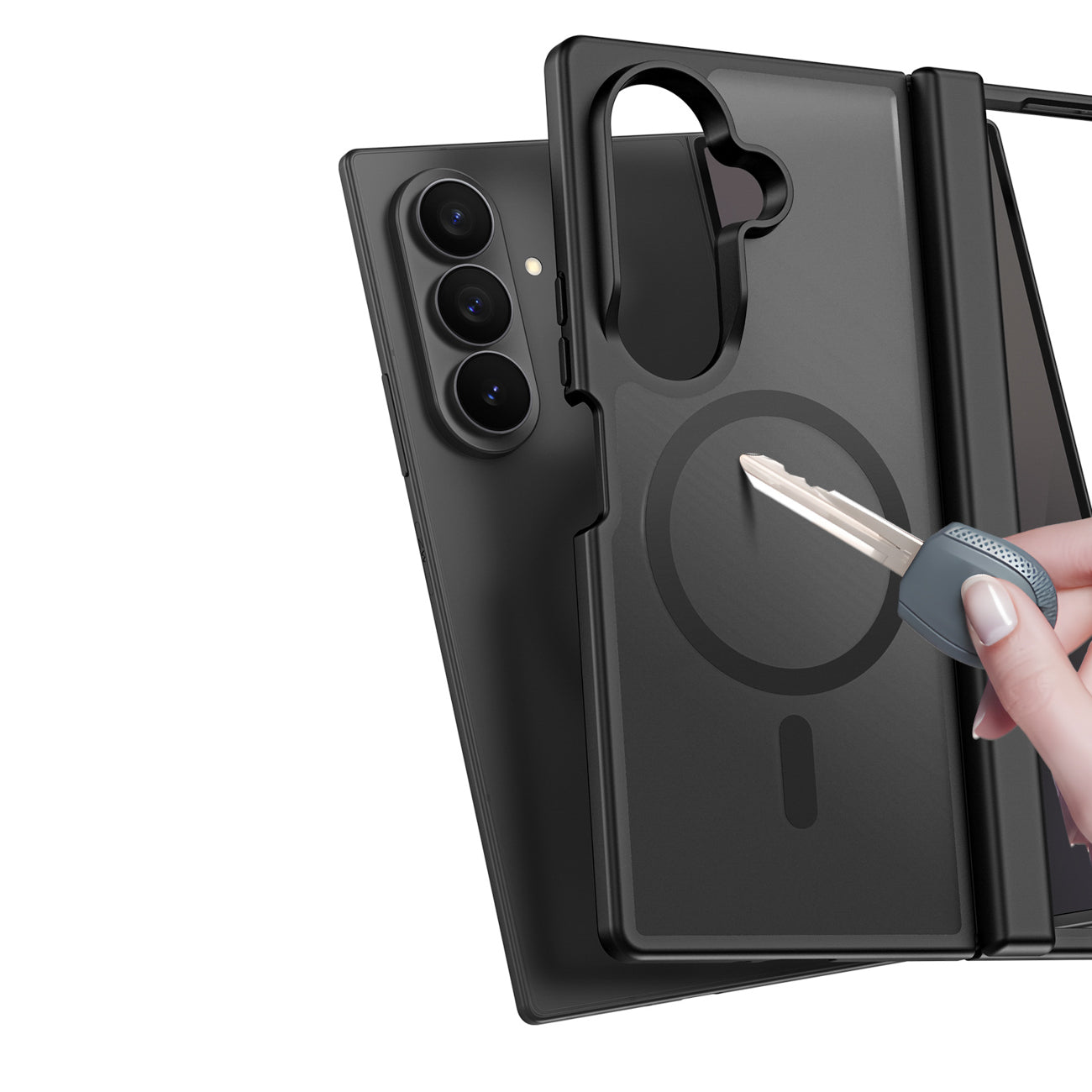 Dux Ducis Yind dėklas Samsung Galaxy Z Fold 8 / Z Fold 7 - Juoda -- Samsung Galaxy Z Fold 8 / Samsung Galaxy Z Fold 7