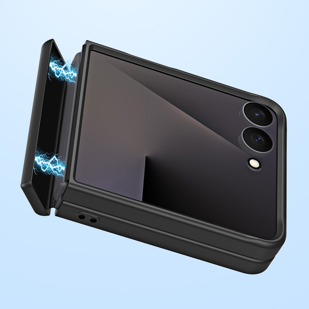 Dux Ducis Yind deklas Samsung Galaxy Z Flip 8, suderinamas su MagSafe - juodas -- Samsung Galaxy Z Flip 8