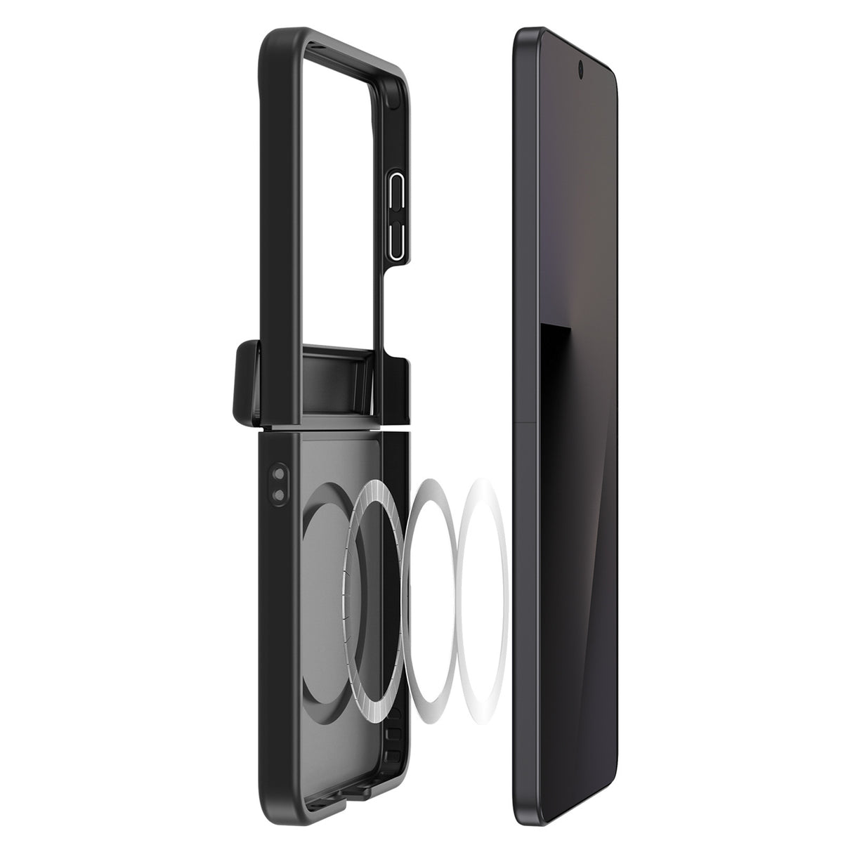 Dux Ducis Yind deklas Samsung Galaxy Z Flip 8, suderinamas su MagSafe - juodas -- Samsung Galaxy Z Flip 8