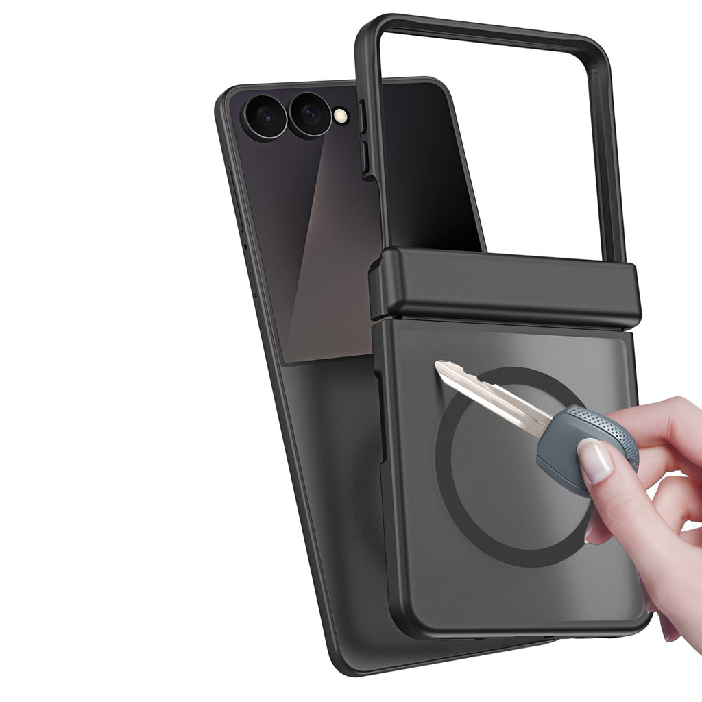 Dux Ducis Yind deklas Samsung Galaxy Z Flip 8, suderinamas su MagSafe - juodas -- Samsung Galaxy Z Flip 8