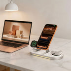 Tech-Protect A51 MagSafe 3-in-1 25W QI2.2 belaidis įkroviklis - baltas -- Cell phone chargers