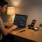 Tech-Protect A51 MagSafe 3-in-1 25W QI2.2 belaidis įkroviklis - juodas -- Cell phone chargers