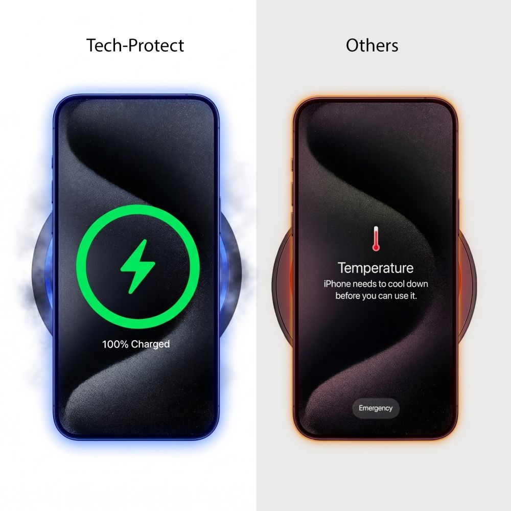 Tech-Protect A51 MagSafe 3-in-1 25W QI2.2 belaidis įkroviklis - juodas -- Cell phone chargers