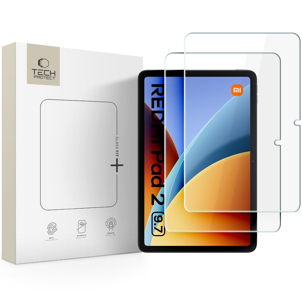Tech-Protect Glass Fit+ 2 vnt. grūdintas stiklas skirtas Xiaomi Redmi Pad 2 9.7" -- Xiaomi Redmi Pad 2