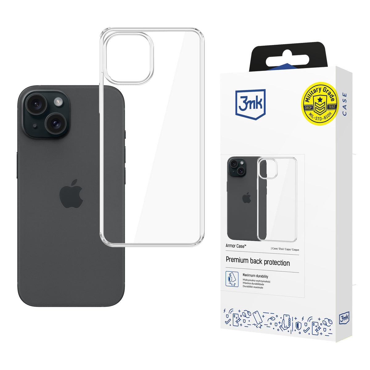 3mk Armor dėklas iPhone 13 / 14 - skaidri -- iPhone 13 / iPhone 14