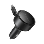 Orico FC-60-2C automobilio įkroviklis 60W su suvytintam USB-C kabeliu 65 cm - juoda -- Car chargers