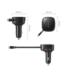 Orico FC-66-1A2C 66W automobilio įkroviklis su integruotu suvytintam USB-C kabeliu - juoda -- Car chargers