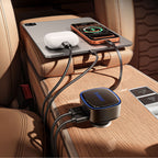 Orico FC-66-1A2C 66W automobilio įkroviklis su integruotu suvytintam USB-C kabeliu - juoda -- Car chargers