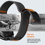 Spigen Athlex Air dirželis Garmin QuickFit 22 mm - juoda ir oranžinė spalva -- Garmin QuickFit 22mm