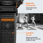 Spigen Athlex Air dirželis Garmin QuickFit 22 mm - juoda ir oranžinė spalva -- Garmin QuickFit 22mm
