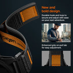 Spigen Athlex Air dirželis Garmin QuickFit 22 mm - juoda ir oranžinė spalva -- Garmin QuickFit 22mm