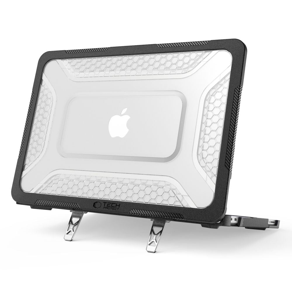 Tech-Protect Kevlar Pro dėklas MacBook Neo 13" 2026 - Juodas ir skaidrus -- MacBook Neo 13" 2026