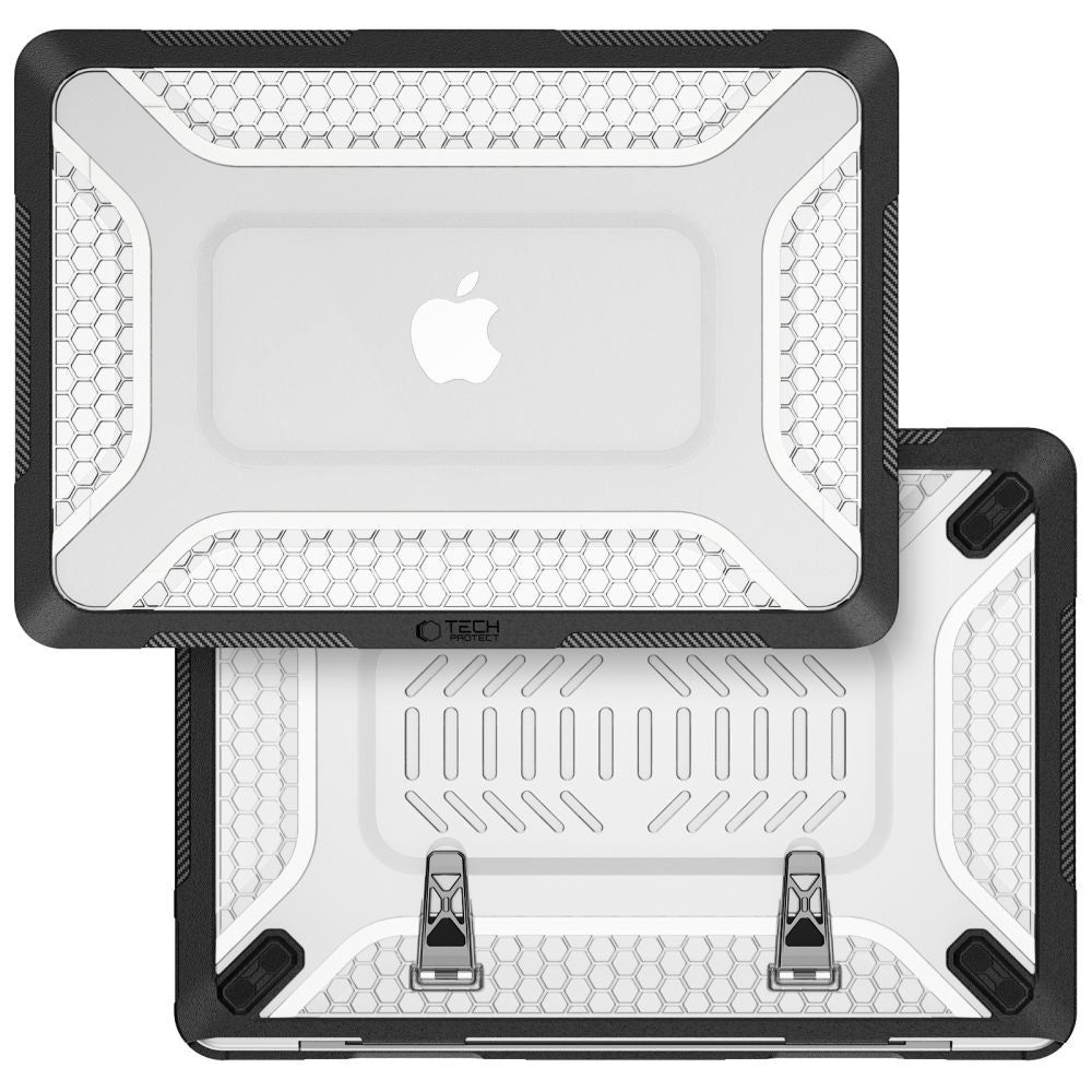 Tech-Protect Kevlar Pro dėklas MacBook Neo 13" 2026 - Juodas ir skaidrus -- MacBook Neo 13" 2026
