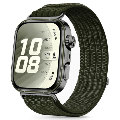 Tech-Protect Nylon dirželis Huawei Watch Fit 3 / 4 / 4 Pro / 5 / 5 Pro - žalia spalva -- Huawei Watch Fit 3 / Huawei...