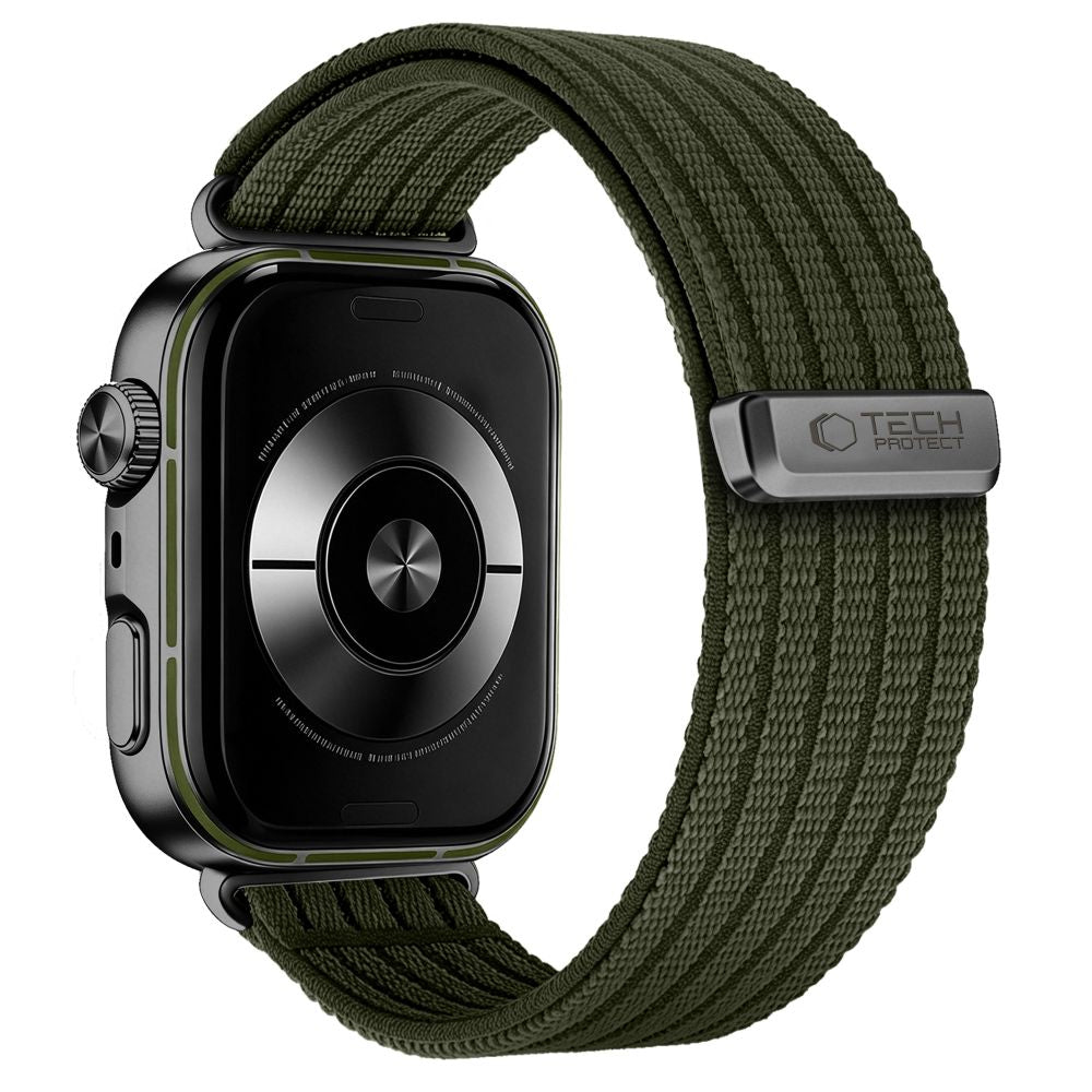 Tech-Protect Nylon dirželis Huawei Watch Fit 3 / 4 / 4 Pro / 5 / 5 Pro - žalia spalva -- Huawei Watch Fit 3 / Huawei...