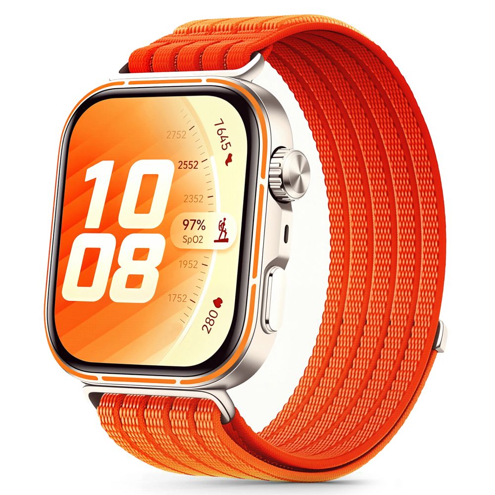 Tech-Protect Nylon Dirželis Huawei Watch Fit 3 / 4 / 4 Pro / 5 / 5 Pro - Oranžinė -- Huawei Watch Fit 3 / Huawei Watch...