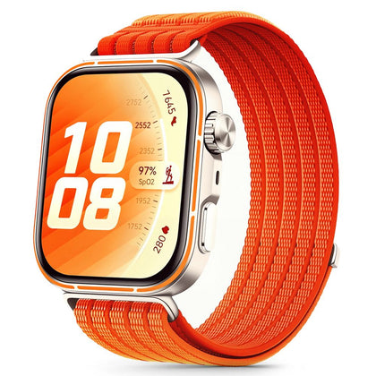 Tech-Protect Nylon Dirželis Huawei Watch Fit 3 / 4 / 4 Pro / 5 / 5 Pro - Oranžinė -- Huawei Watch Fit 3 / Huawei Watch...