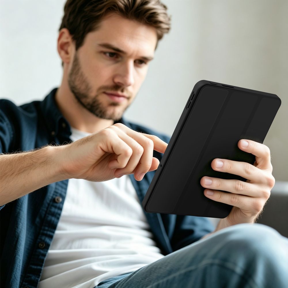 Tech-Protect SmartCase Pen dėklas Xiaomi Redmi Pad 2 9.7" - juodas -- Xiaomi Redmi Pad 2