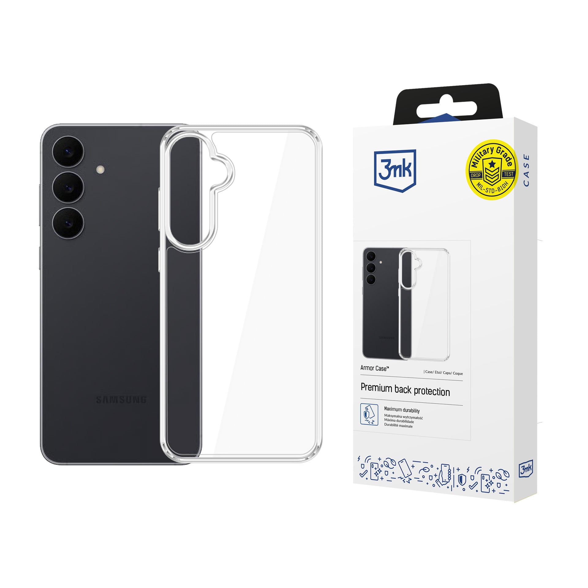 3mk Armor Case dėl Samsung Galaxy S26 FE - permatamas -- Samsung Galaxy S26 FE