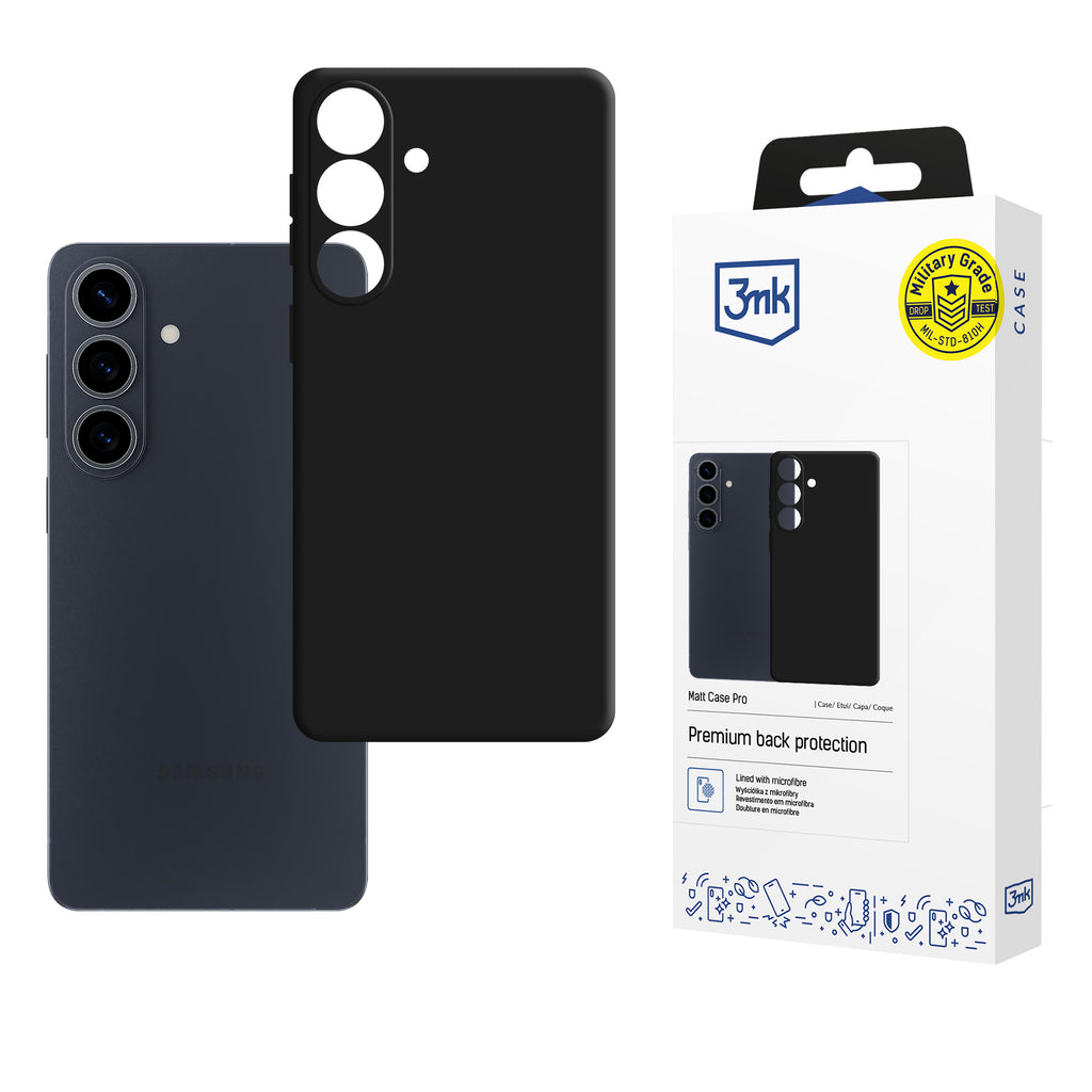 3mk Matt Case Pro Samsung Galaxy S26 FE - juoda -- Samsung Galaxy S26 FE
