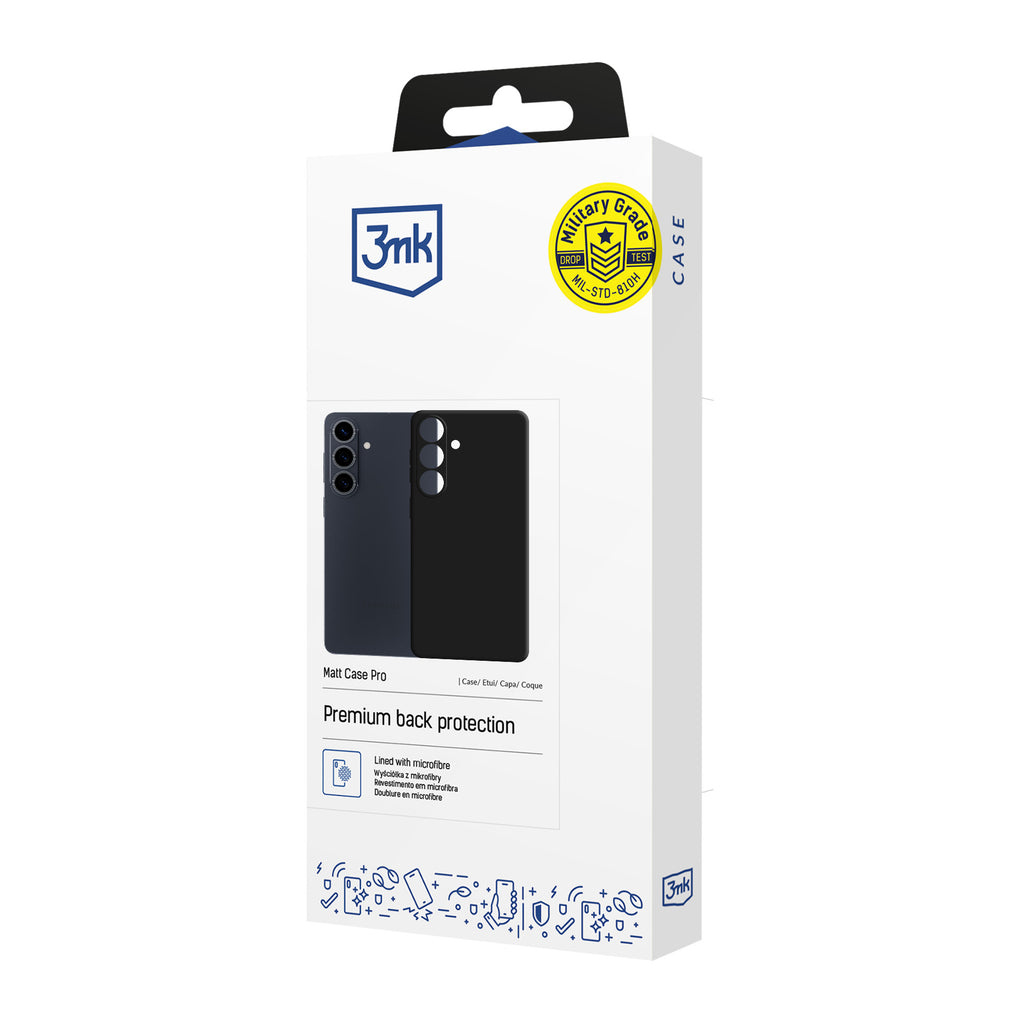 3mk Matt Case Pro Samsung Galaxy S26 FE - juoda -- Samsung Galaxy S26 FE