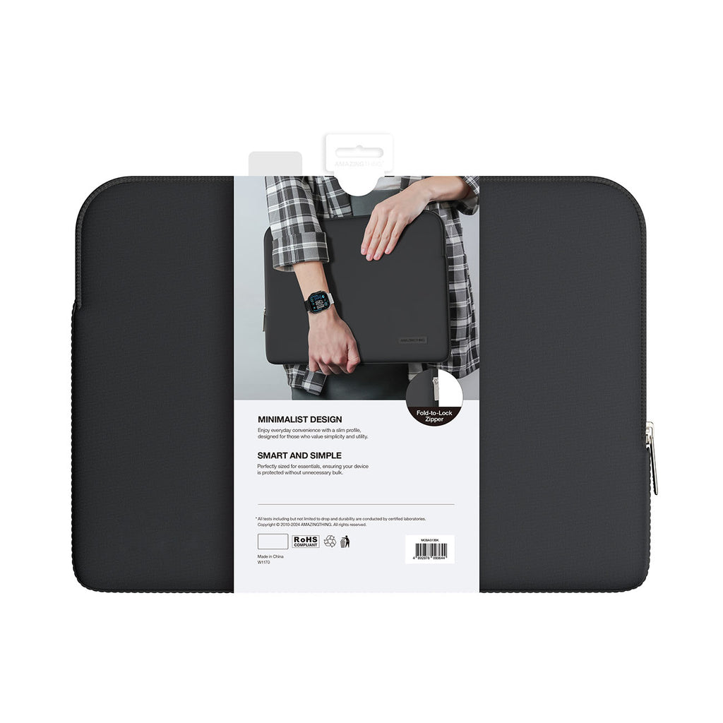 AmazingThing Minimal BasicBag nešiojamojo kompiuterio krepšys MacBook Neo 13" - Juodas -- Laptop Bags