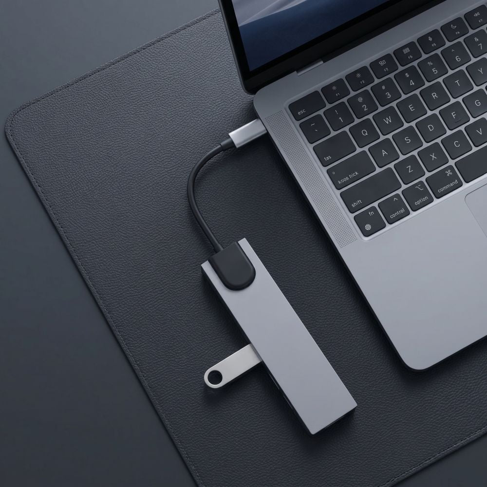 Tech-Protect HB09 USB hub 8in1 USB-C + USB-A 3.0 + USB-C 3.0 + HDMI 4K 60Hz + SD/TF + PD100W + RJ45 1000 MB/S - pilka --...