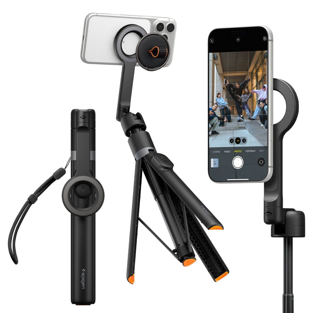 Spigen S582W Bluetooth Savigrama lazda - juoda -- Selfie Sticks & Tripods