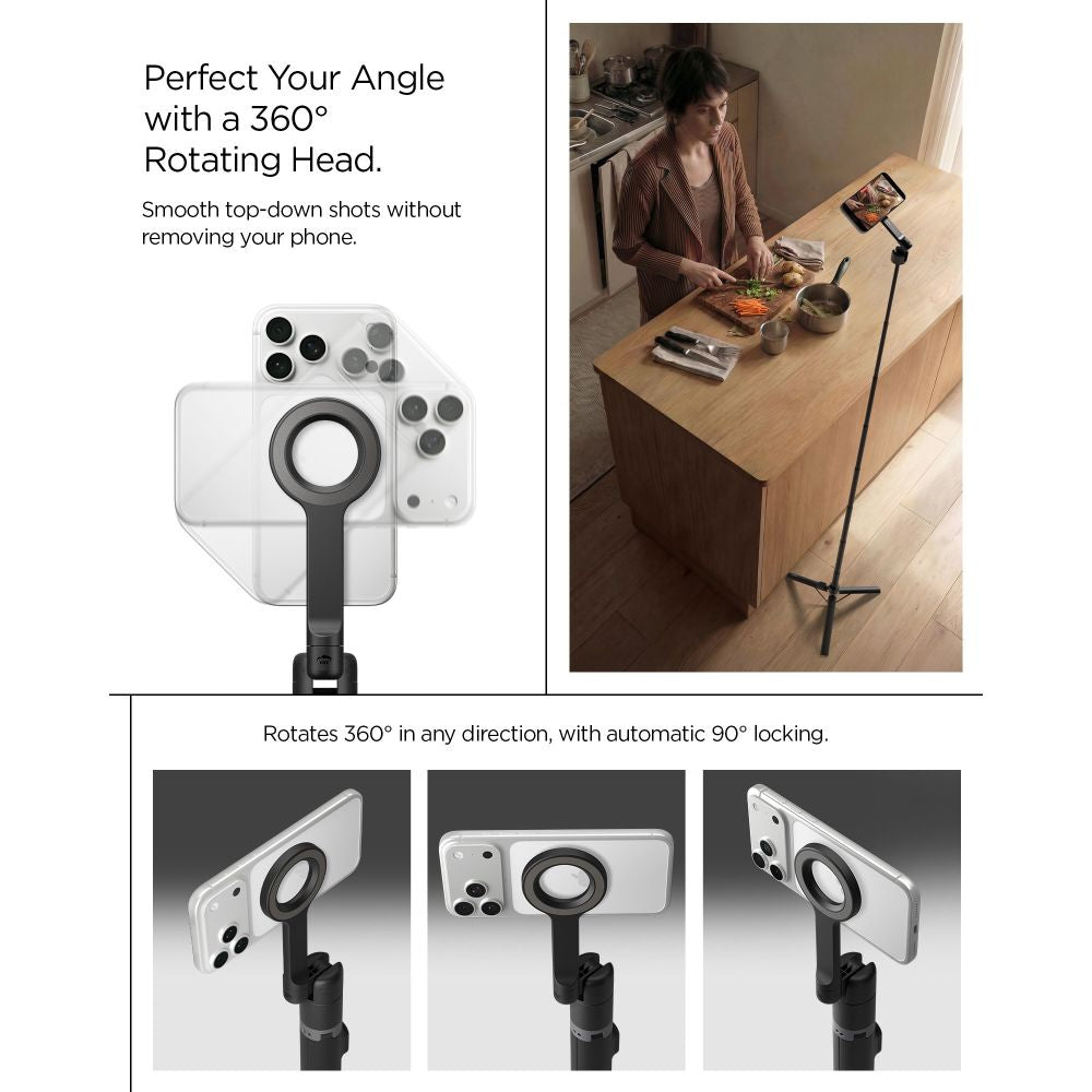 Spigen S582W Bluetooth Savigrama lazda - juoda -- Selfie Sticks & Tripods