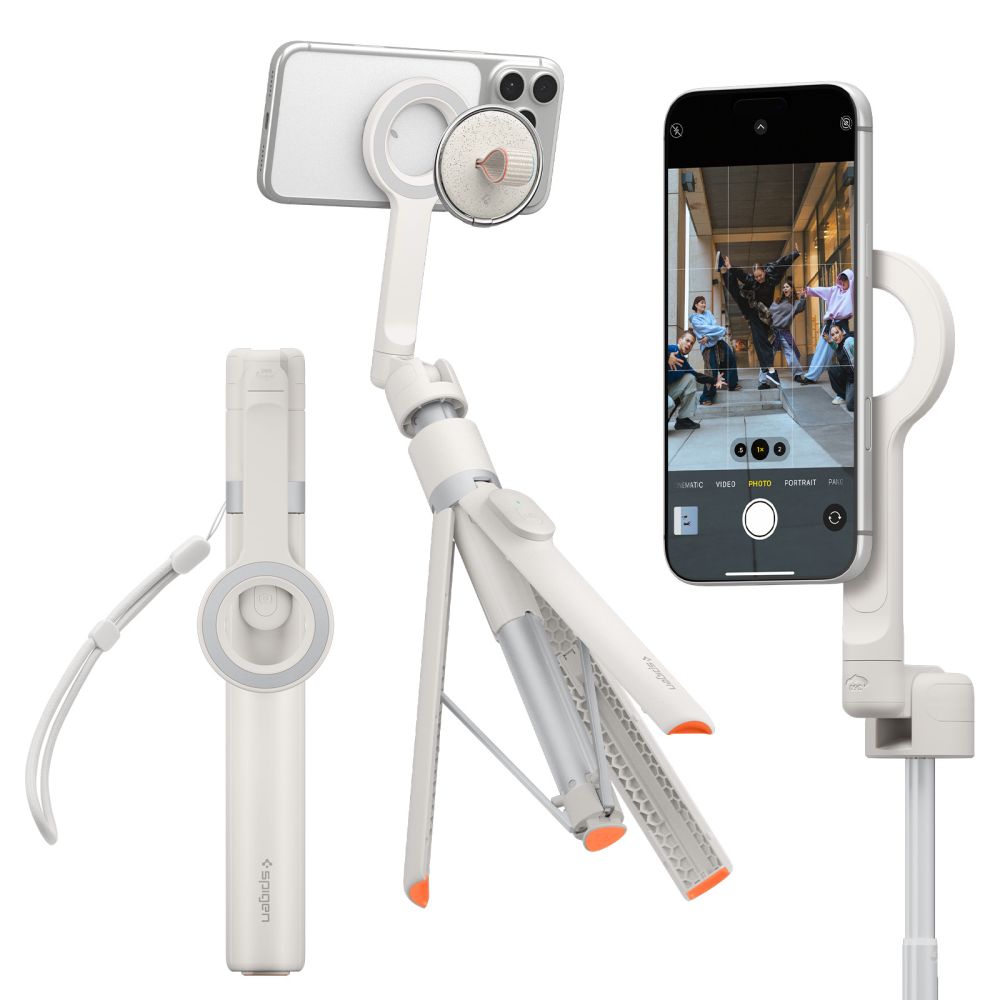 Spigen S582W Bluetooth savifotografinis lazdas – Smėlio spalva -- Selfie Sticks & Tripods