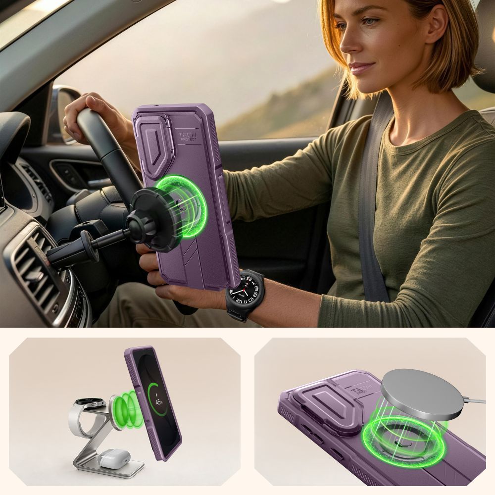 Tech-Protect Kevlar MagSafe 2-Set dėklas Samsung Galaxy S26 Ultra - Juodas -- Samsung Galaxy S26 Ultra