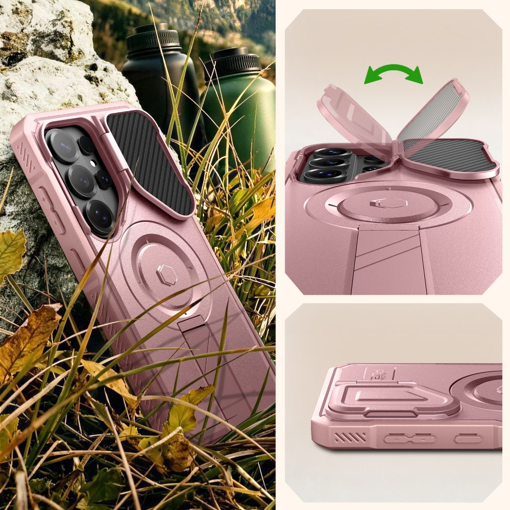 Tech-Protect Kevlar MagSafe 2-Set dėklas Samsung Galaxy S26 Ultra - Rožinis -- Samsung Galaxy S26 Ultra