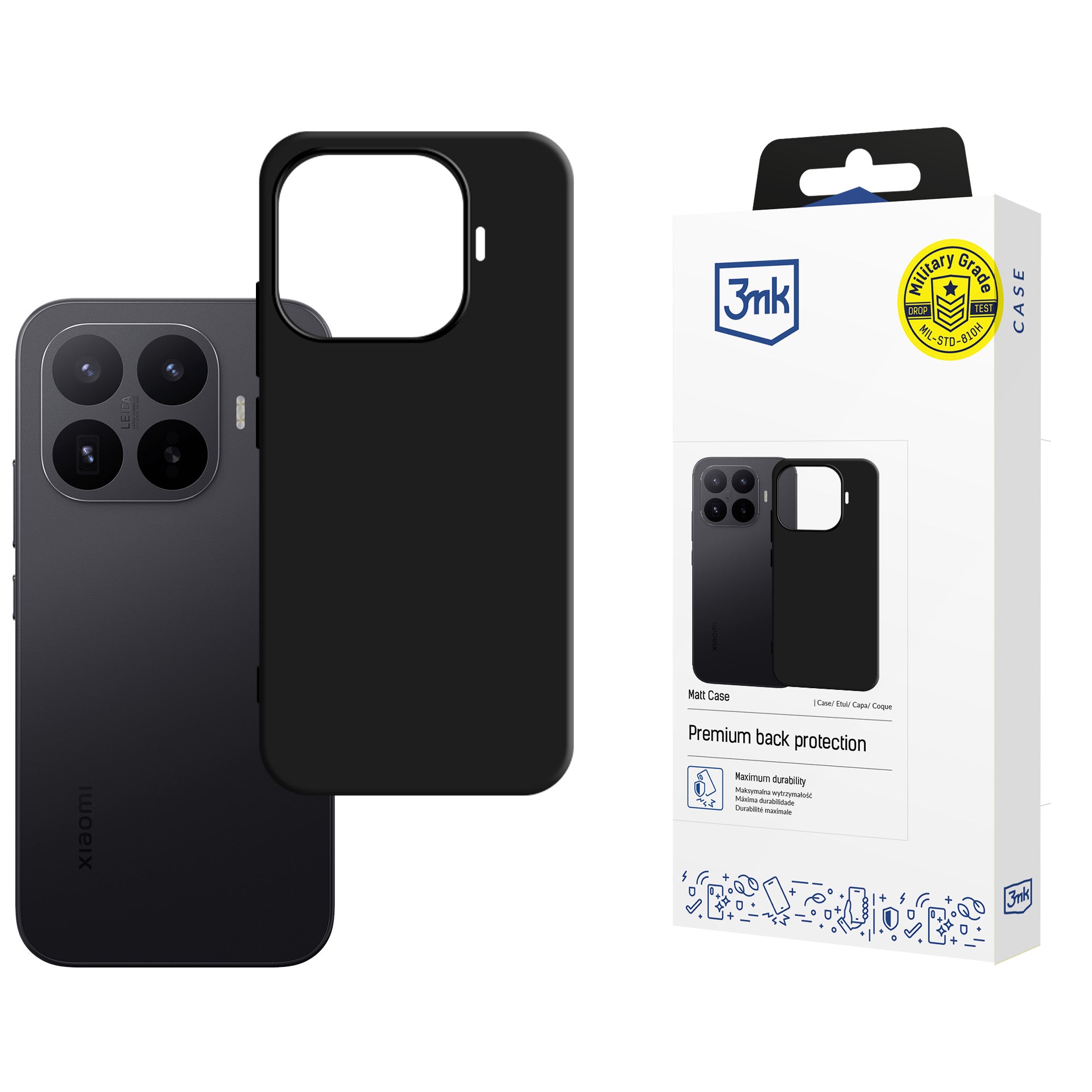 3mk Matt dėklas Xiaomi 17T - juodas -- Xiaomi 17T
