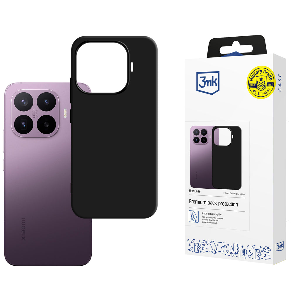 3mk Matt Case dėl Xiaomi 17T Pro - juoda -- Xiaomi 17T Pro